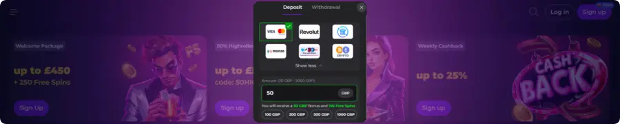 Plinko Casino UK make deposite